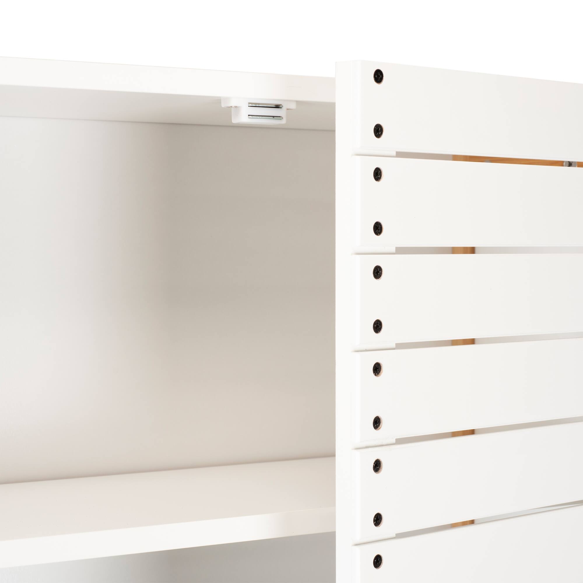Organize It All 3-Shelf White Bamboo Over the Toilet Cabinet